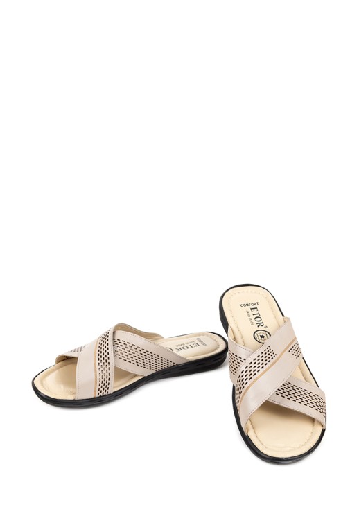 Шлёпанцы Etor 1069-85411 бежевые