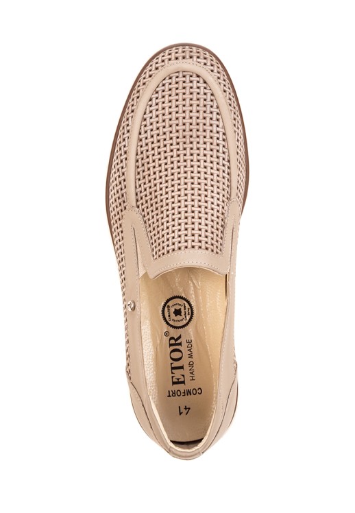 Мокасины Etor 19632-836 бежевые