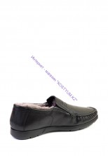 Мокасины Etor 13962 черные с мехом