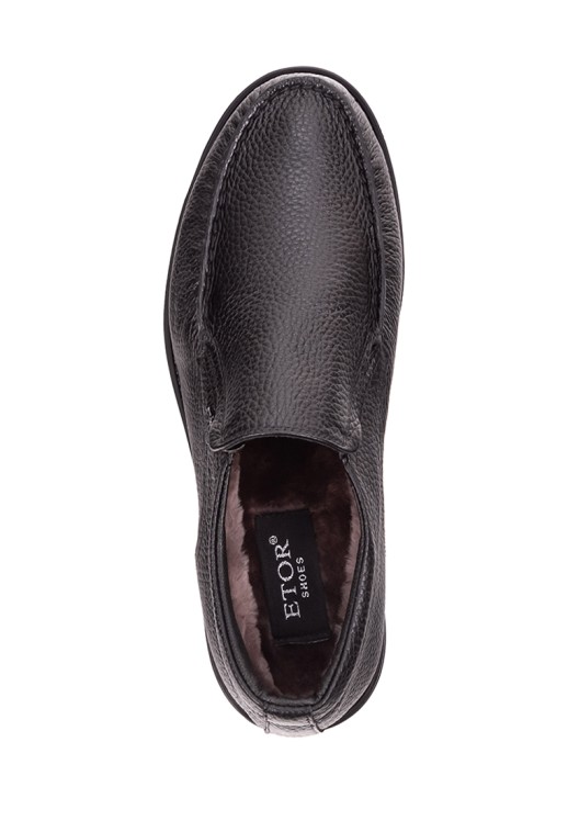 Туфли Etor 19438-2005 чёрные с мехом
