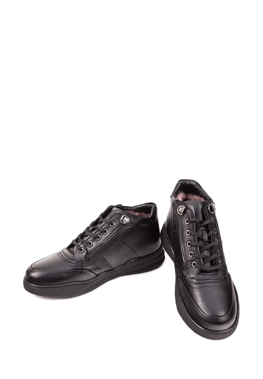 Кеды Etor 9117 чёрные с мехом