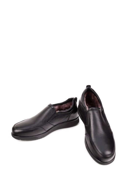 Слипоны Etor 18550-775 черные с мехом