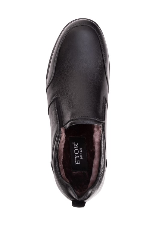 Слипоны Etor 18550-775 черные с мехом