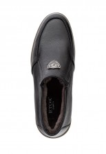 Слипоны Etor 17760 черные с мехом