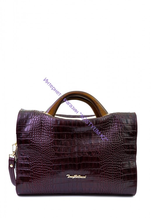 Сумка Tony Bellucci 200-44 бордовая кроко