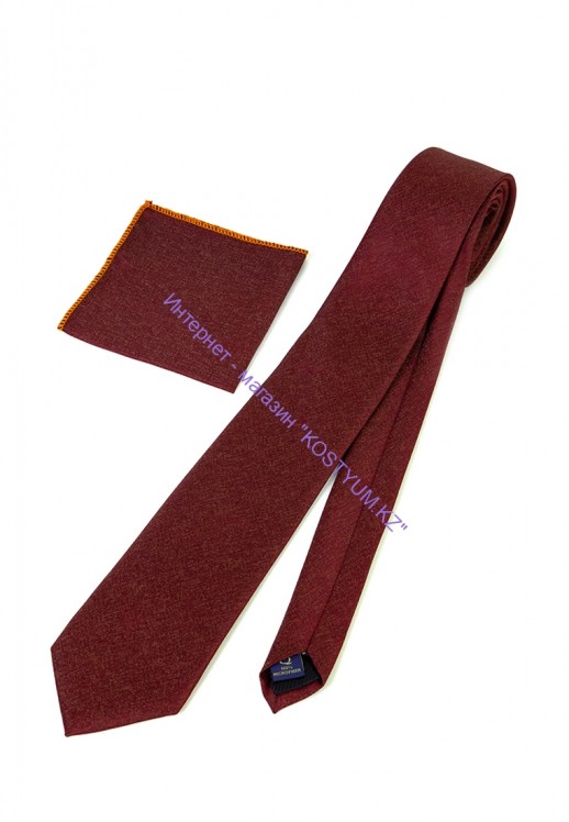Мужской галстук Quesste g-04 бордовый 