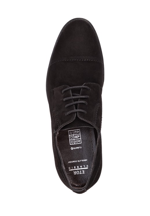 Туфли Etor 17881-9145 чёрные замшевые