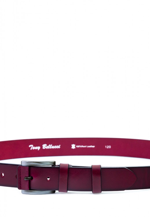 Ремень Tony Bellucci 48900 бордовый