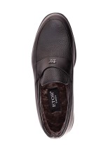 Туфли Etor 18328-14 чёрные с мехом