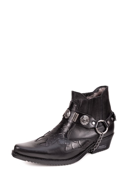 Казаки Etor 2004 черные с мехом