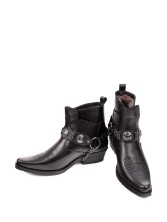 Казаки Etor 63-007 черные с мехом