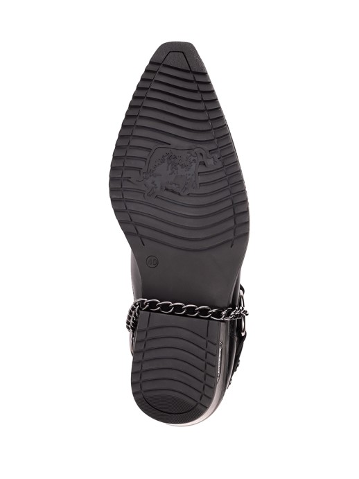 Казаки Etor 63-007 черные с мехом