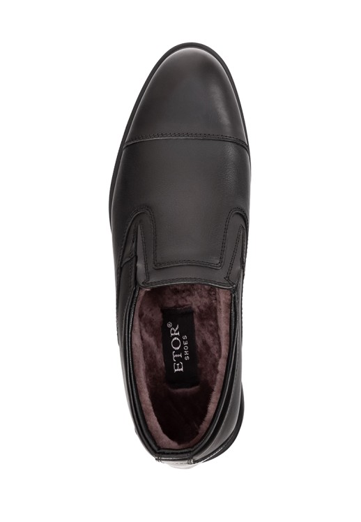 Туфли Etor 18398-0018 чёрные с мехом