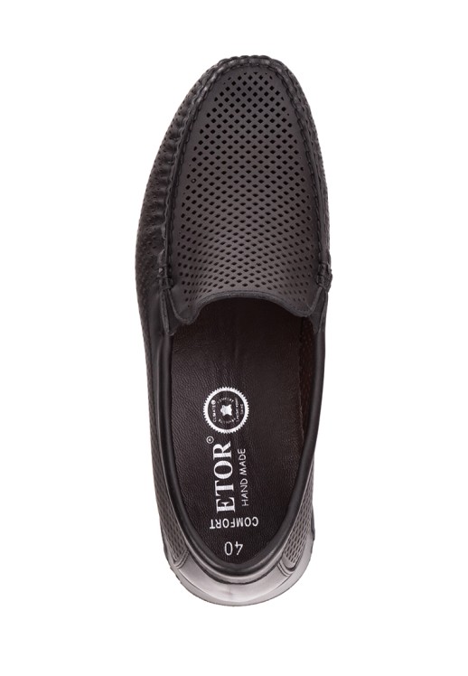 Мокасины Etor 18760-011 чёрные