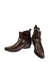 Казаки Etor 63-007 коричневые с мехом