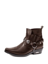 Казаки Etor 63-007 коричневые с мехом