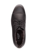 Туфли Etor 18617-14 чёрные с мехом