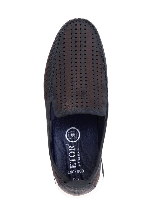 Мокасины Etor 18777-011 нубук синие