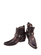 Казаки Etor 6654 черные с мехом