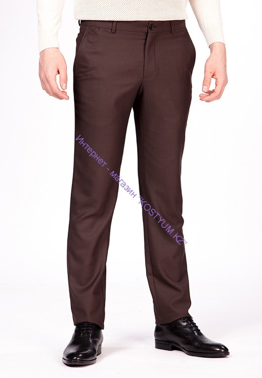 Мужские брюки коричневые текстурные Mario Moretti