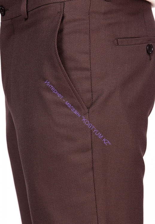 Мужские брюки коричневые текстурные Mario Moretti