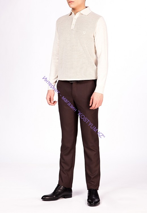 Мужские брюки коричневые текстурные Mario Moretti