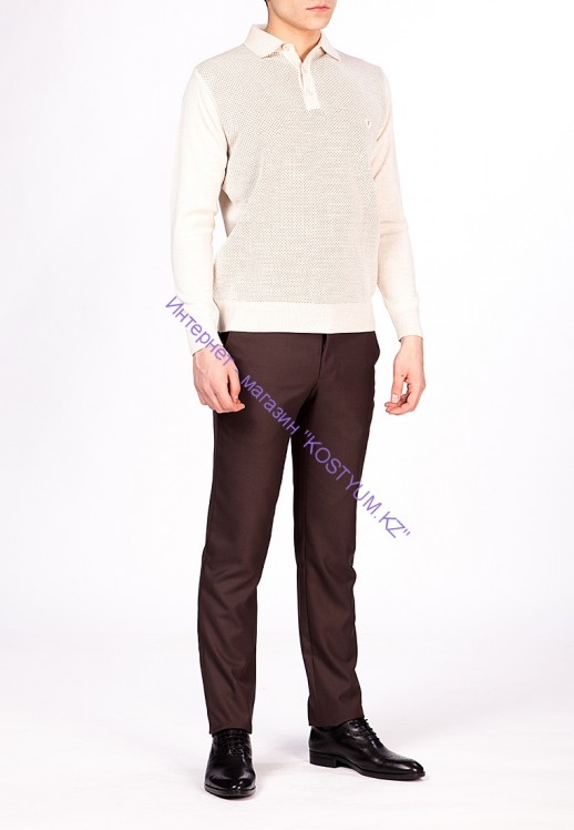 Мужские брюки коричневые текстурные Mario Moretti