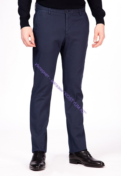 Слаксы Bosmenti синие текстурные