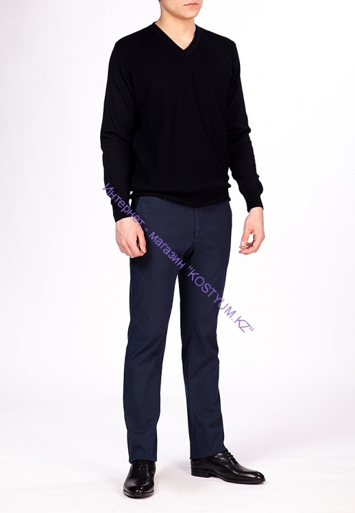 Слаксы Bosmenti синие текстурные