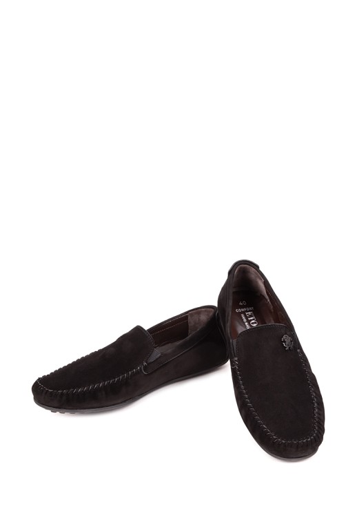 Мокасины Etor 18059-493 нубук чёрные