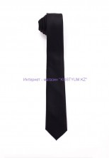 Мужской галстук чёрный однотонный