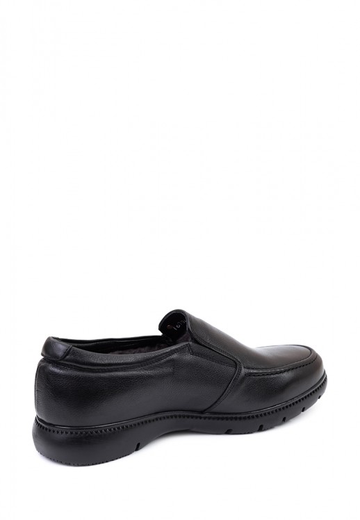 Мокасины Etor 16704-405 чёрные с мехом