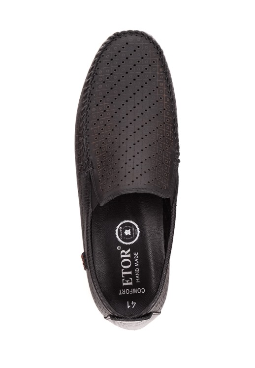 Мокасины Etor 10349-9204 чёрные 