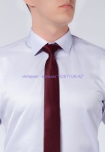 Мужской галстук бордовый однотонный