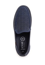 Мокасины Etor 16148-1056 нубук синие