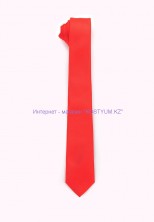 Мужской галстук красный однотонный