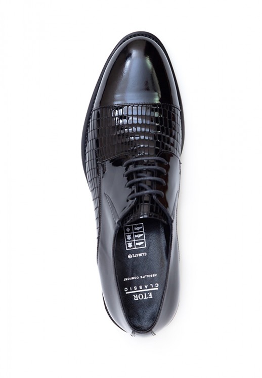 Туфли Etor 14761-7257 чёрные лаковые