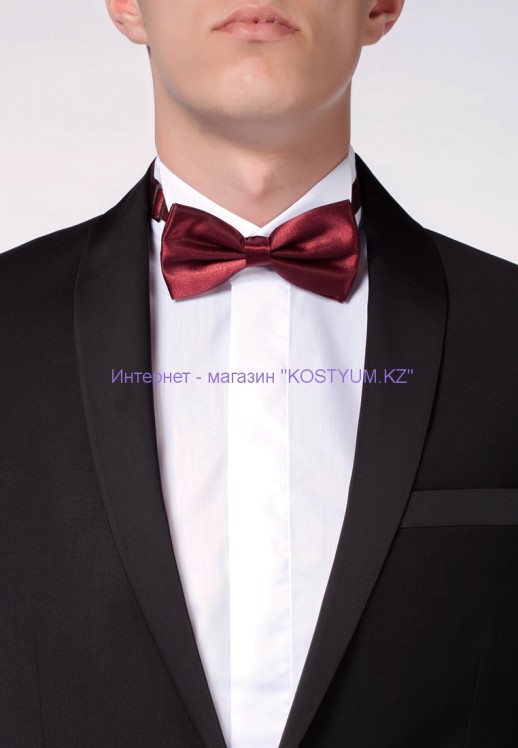 Мужская бабочка бордовая