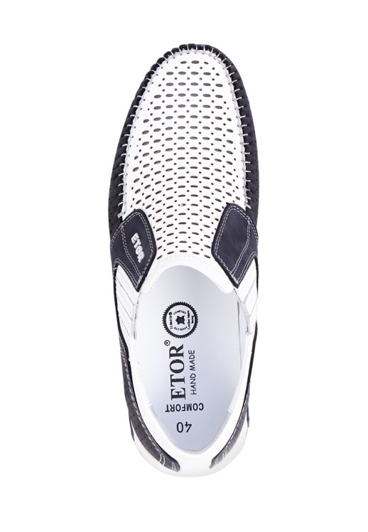 Мокасины Etor 18912-011 белые
