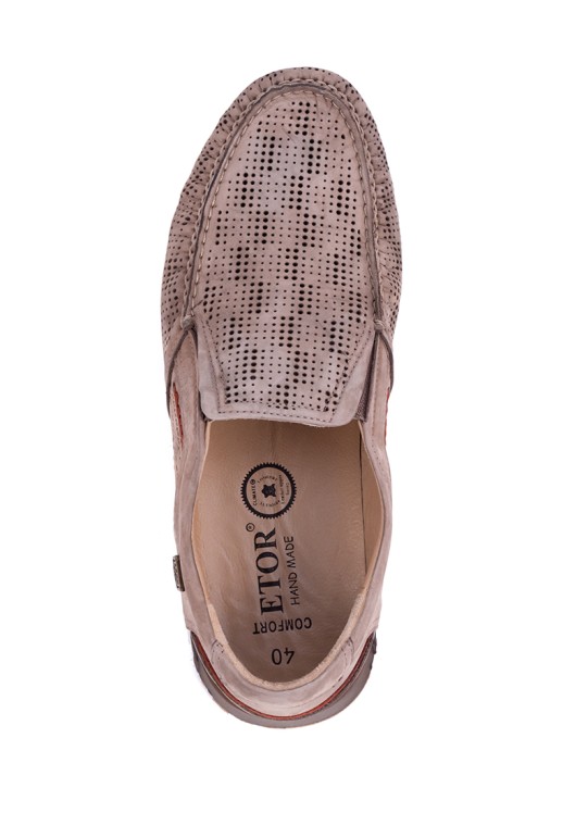 Мокасины Etor 18773-011 нубук бежевые