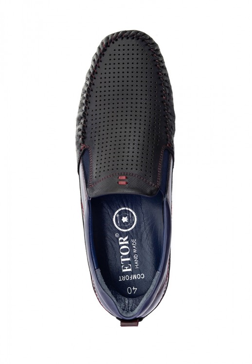 Мокасины Etor 16220-16654 синие