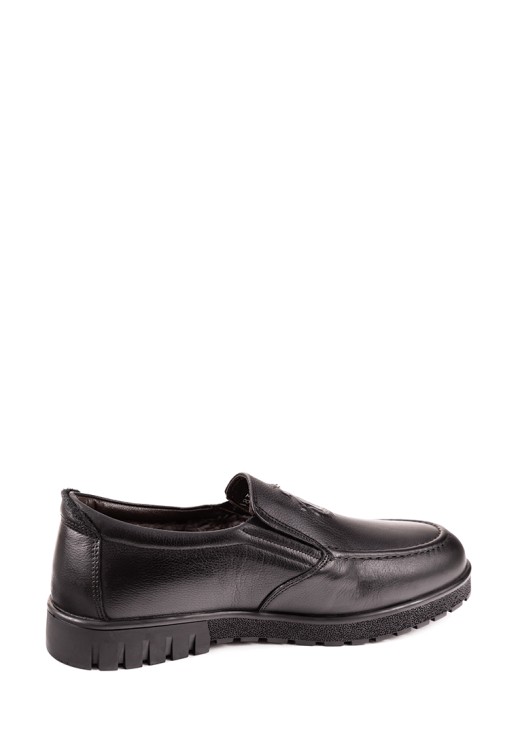 Слипоны Etor 18366-856 черные с мехом