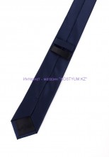 Мужской галстук синий однотонный