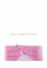 Комплект камербанд с бабочкой и платочком​ розовый