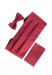 Комплект камербанд с бабочкой и платочком бордовый