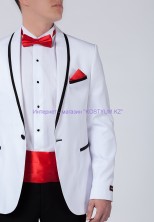 Комплект камербанд с бабочкой и платочком​ красный