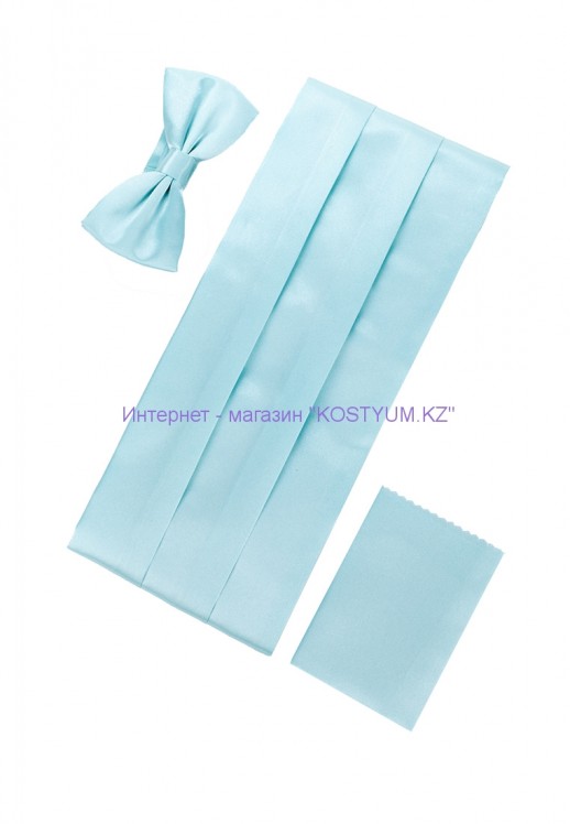 Комплект камербанд с бабочкой и платочком тиффани