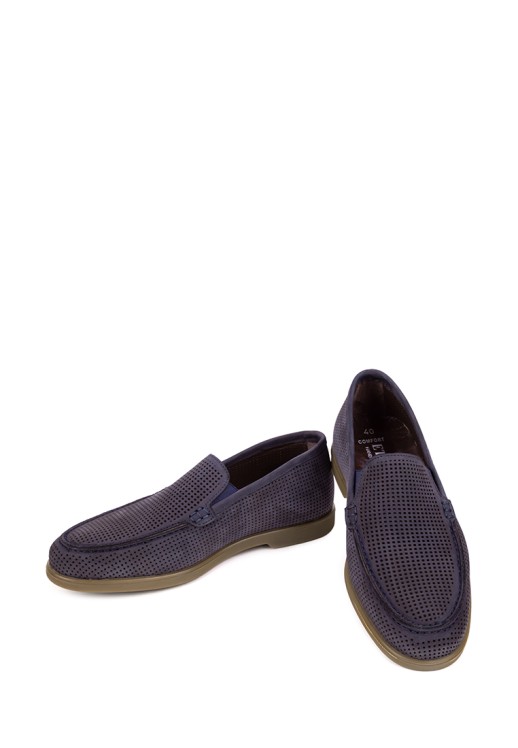 Мокасины Etor 17102-808 нубук синие