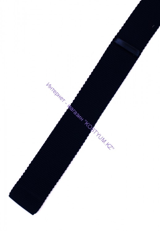 Мужской вязанный галстук синий Quesste