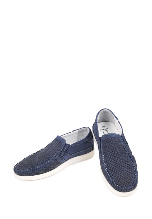 Мокасины Etor 17844-33 нубук синие